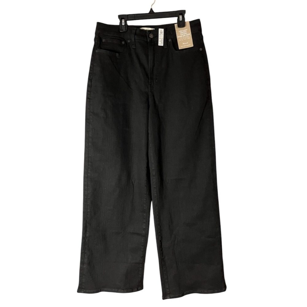 NWT Women’s Madewell Black The Curvy Perfect Vintage Wide Leg Jeans Sz 29